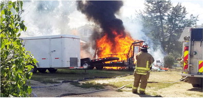 West Side Fire Burns Sheds, Home  Saved By Speedy Suppression Efforts