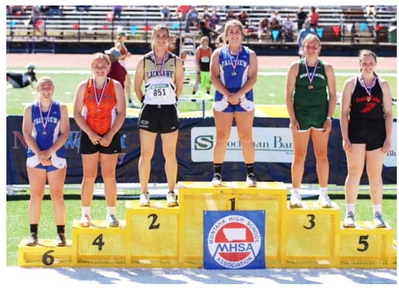 Granbois, Christoffersen Place  At Class C State Track Meet