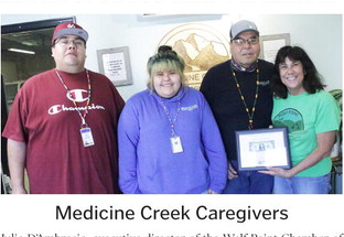 Medicine Creek Receives First Dollar Certificate