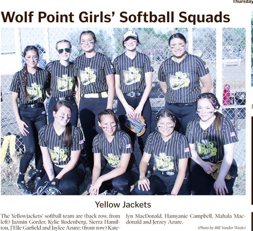 Wolf Point Girls’ Softball Squads