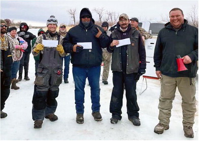 Headdress Wins Ice Fishing Contest