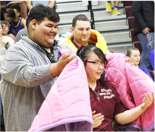 Wolf Point Seniors Present Star Quilts On Special Night