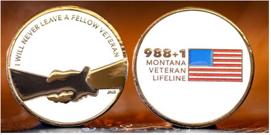 988+1 Veteran Coins  Designed To Prevent Suicide