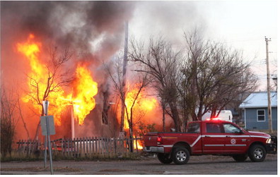 Fire Destroys Mobile Home